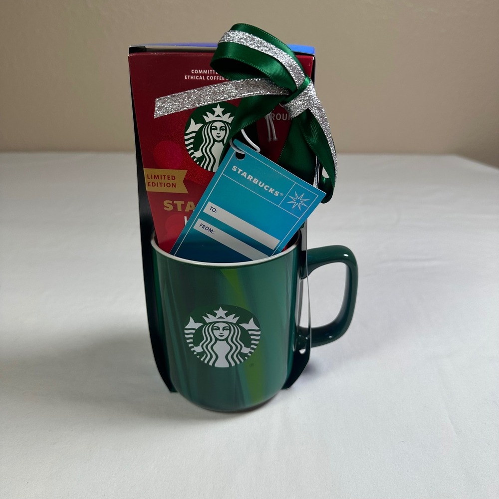 Starbucks Holiday Blend‎ Coffee Green Mug Gift Set Limited Edition New Year 2022